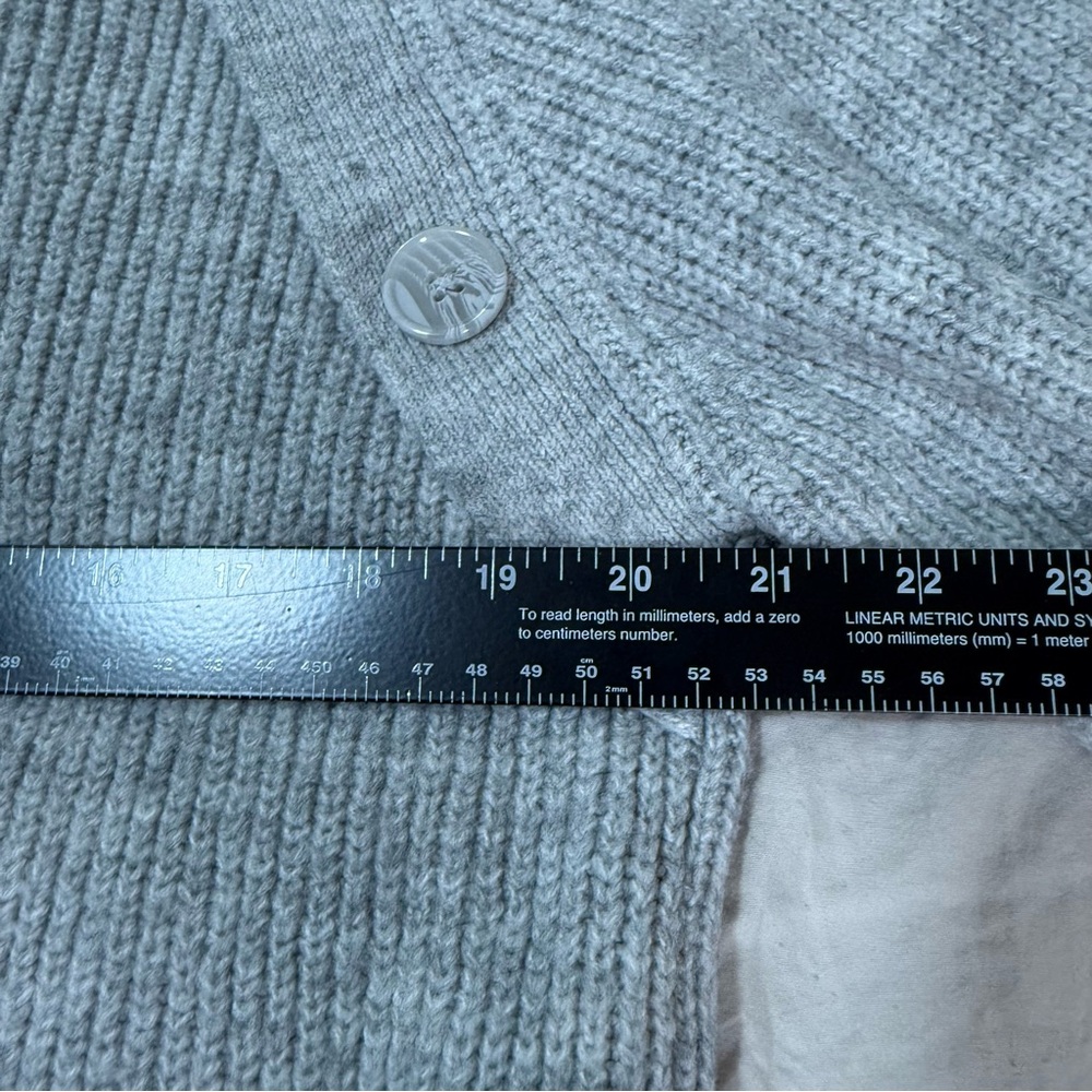 Joie Button Detailed Melange Knit Grey Designer Sweater Women’s Size Large - Picture 12 of 13